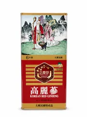 Sâm Khô Nguyên Củ Hộp Thiếc Hàn Quốc - Hồng Sâm 6 Năm Tuổi 300g, Giúp Bồi Bổ Sức Khỏe và Cải Thiện Giấc Ngủ
