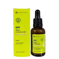 Nutrivitality Liquid Zinc & B12 for Infants - Kẽm & B12 nhỏ giọt - Tăng cường đề kháng & Hỗ trợ sự phát triển toàn diện từ giai đoạn sơ sinh [S/P Chuẩn UK]