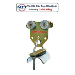 Con lăn treo cáp dẹp ray C cầu trục thương hiệu MYUNGSHIN (Hàn Quốc) làm từ thép mạ kẽm treo được nhiều loại cáp dẹp