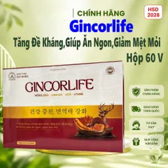 Gincorlife Của Ích Nhân Hộp 60 Viên - Hỗ Trợ Nâng Cao Sức Khỏe, Ăn Ngon, Tăng Đề Kháng Hiệu Quả