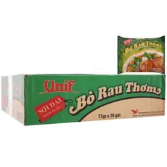 THÙNG 30 GÓI MÌ UNIF VỊ BÒ RAU THƠM/ TÔM CHUA CAY