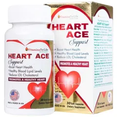 Viên uống hỗ trợ sức khỏe tim mạch, ổn định nhịp tim Heart Ace Support Vitamins For Life (30 viên)