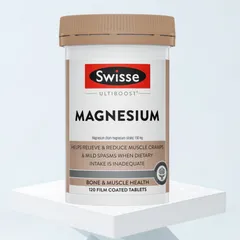 Viên uống Swisse Ultiboost Magnesium |120 & 200 viên| Hỗ trợ thư giãn cơ - Hạn chế đau nhức & mệt mỏi khi vận động nặng [S/P Chuẩn Úc]