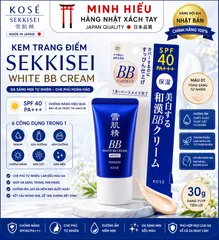 Kem BB KOSÉ Sekkisei Nhật Bản SPF40 – Nền Mỏng Mịn, Che Khuyết Điểm Tự Nhiên
