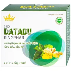 Siro hỗ trợ hạn chế đau đầu sốt ho Datadu Kingphar (4 vỉ x 5 ống x 10ml)