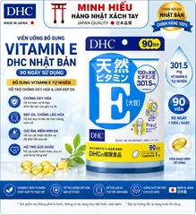 Viên Uống Vitamin E DHC Nhật Bản 90 Ngày – Bổ Sung Vitamin E Tự Nhiên, Hỗ Trợ Chống Oxy Hóa, Đẹp Da Và Duy Trì Sức Khỏe