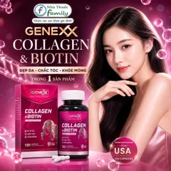 GENEXX COLLAGEN & BIOTIN 120 VIÊN | Hỗ Trợ Đẹp Da, Chắc Tóc, Khỏe Móng