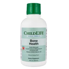ChildLife Clinicals Bone Health |473 mL| Phiên bản Calcium hữu cơ dạng nước hương Cam dành cho trẻ từ 6 tháng tuổi trở lên [S/P Chuẩn Mỹ]