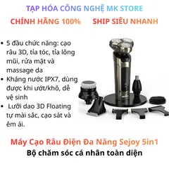 Máy cạo râu, rửa mặt, tỉa lông mũi đa năng 5in1 hãng Sejoy, bộ chăm sóc toàn diện cho quý ông