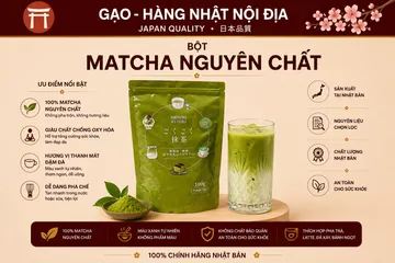 Bột matcha nguyên chất Gokugoku Matcha Kagishima Nhật Bản 100g