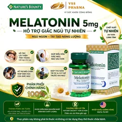 Viên uống Hỗ trợ giấc ngủ  Nature's Bounty Melatoni n (60 viên) giúp ngủ sâu giấc, thư giãn giảm căng thẳng