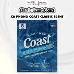 Xà Bông Coast Cục Hàng Mỹ Chính Hãng - Lốc 8 Cục Thơm Dịu Nhẹ, AnToan Cho Gia Đình, Vệ Sinh Cá Nhân