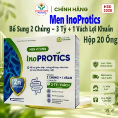 Men Vi Sinh Inoprotics Ích Nhân Bổ Sung 2 Chủng ~ 3 Tỷ + 1 Vách Lợi Khuẩn Đường Ruột - Hộp 20 Ống