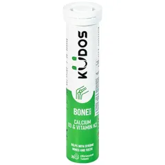 Viên sủi bổ sung canxi, vitamin K2, vitamin D3 cho cơ thể Kudos Bone hương cam (20 viên)