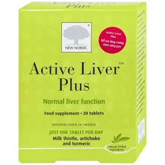Viên uống hỗ trợ giải độc gan, tăng cường chức năng gan Active Liver Plus New Nordic (2 vỉ x 15 viên)