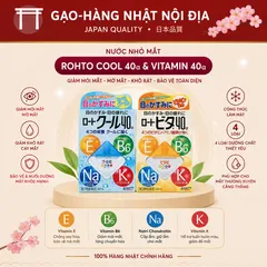 Nước nhỏ mắt Rohto Vita40 / Cool40 Nhật Bản 12ml chính hãng - Nhỏ mắt bổ sung Vitamin E, B6 giảm mỏi và mờ mắt.