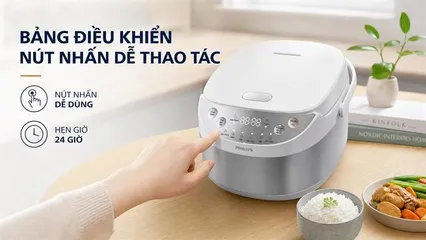  Nồi cơm điện tử Philips HD3170/66- 0,85L