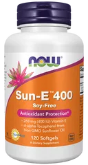 Viên uống bổ sung Vitamin E Now Sun-E 400 60 Softgels 797170