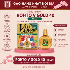 Thuốc Nhỏ Mắt Rohto V Gold 40 Mild Nhật Bản Giảm Mỏi Mắt Khô Mắt Cho Mắt Nhạy Cảm Chai 20ml