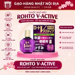 Thuốc Nhỏ Mắt Rohto V Active Tím Nhật Bản Giảm Mỏi Mắt Mờ Mắt Cho Người Lớn Tuổi Chai 13ml