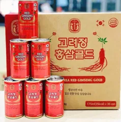 🎁 Nước Hồng Sâm Queenbin Red Ginseng Gold bồi bổ sức khỏe - Thùng 30 lon, Giao hàng nhanh 2H