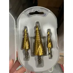Bộ 3 Mũi khoan tháp xoắn nhà kingstone size 4-12,4-20, 4-32 mm dùng khoan nhôm, sắt, nhựa để tạo lỗ