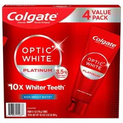 Kem đánh răng trắng răng Colgate Optic White Platinum High Impact White High Impact Toothpaste của Mỹ