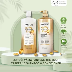 (HÀNG CHÍNH HÃNG MỸ) SET GỘI VÀ XẢ PANTENE THE MULTI TASKER 10 SHAMPOO & CONDITIONER 1.13LIT