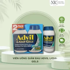 (HÀNG CHÍNH HÃNG MỸ) VIÊN UỐNG GIẢM ĐAU ADVIL LIQUI-GELS 2X120 viên