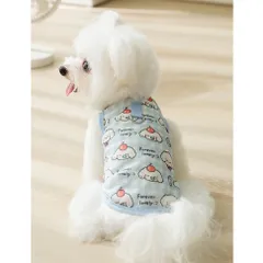 (CÓ SIZE LỚN) Áo thun hè Lovely Blue - Áo, váy cho chó mèo, thú cưng - Ziềng iu Petshop