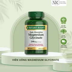 (HÀNG CHÍNH HÃNG MỸ) VIÊN UỐNG MAGNESIUM GLYCINATE 240MG NATURE'S BOUNTY 180 viên