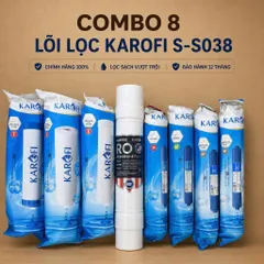 Combo 8 Lõi Lọc Nước Karofi (Gồm 123 Smax Duo - Ro - T33-Gac, Mineral, Far infrared, Nano Silver)