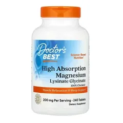 Viên uống Magie Doctor's Best High Absorption Magnesium - Giúp ổn định huyết áp giảm nhanh tình trạng chuột rút đau mỏi sau khi tập luyện thao