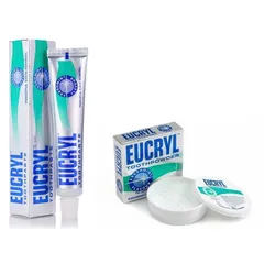 Combo Giúp Làm Sạch và Trắng Răng Eucryl Tooth Paste Freshmint 62g + 50g [hàng nhập khẩu]