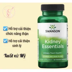 Viên uống bổ thận, hỗ trợ tiết niệu Kidney Essentials Swanson 60 viên 501571
