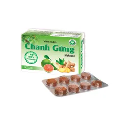 Viên ngậm ho Chanh Gừng Mekobee (Hộp 16 viên) Hỗ trợ giúp bổ phế, giảm ho, long đờm, giúp làm ấm đường hồ hấp. 812322