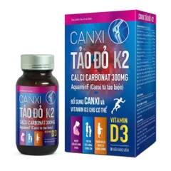 VITAMIN D3 CANXI TẢO ĐỎ K2 Akopha (Chai 30 viên) Hỗ trợ phát triển hệ xương, răng chắc khỏe và giảm nguy cơ loãng xương