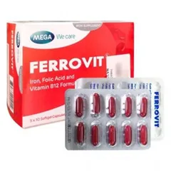 Viên uống bổ sung sắt FERROVIT (Hộp 50 viên) Hỗ trợ cải thiện tình trạng thiếu máu do thiếu sắt và acid folic.