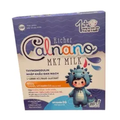 Siro bổ sung canxi Richer Calnano MK7 Milk (Hộp 20 ống) hỗ trợ phát triển chiều cao cho trẻ em, giúp xương và răng chắc khỏe.