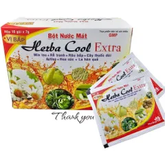 Bột Nước Mát Herba Cool Extra Vị Bắp (Hộp 10 gói) Giúp thanh nhiệt cơ thể, giảm rôm sảy