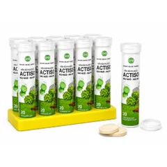 Viên sủi Plusszs Actiso Râu Ngô Rau Má (Tuýp 20 viên) Hỗ trợ thanh nhiệt và giải độc gan.