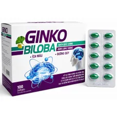Viên uống GINKO BILOBA (Hộp 100 viên) Hỗ trợ giúp giảm đau đầu, hoa mắt, chóng mặt, mất ngủ.