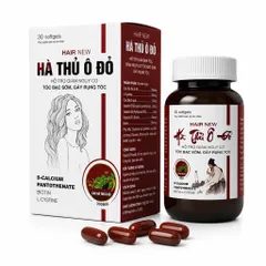 Viên uống Hair New Hà Thủ Ô Đỏ (Chai 30 viên) Giúp bổ huyết, hỗ trợ làm giảm nguy cơ tóc bạc sớm và hạn chế gãy rụng tóc