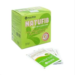 Chất xơ hòa tan Natufib Hulipha (Hộp 20 gói) Hỗ trợ cải thiện tình trạng táo bón, làm mềm phân, giúp nhuận tràng