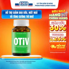 Viên Uống Bổ Não OTIV Ecogreen Giảm Đau Đầu, Mất Ngủ, Tăng Trí Nhớ & Hoạt Huyết Não