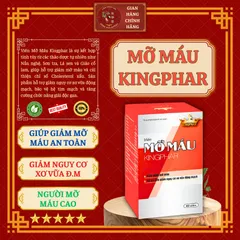 MỠ MÁU KINGPHAR (hộp 40 viên) - Giúp giảm mỡ máu an toàn cho người mỡ máu cao; Giảm nguy cơ xơ vữa động mạch - ĐHĐ