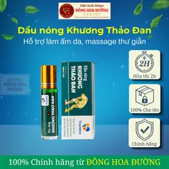 Dầu nóng Khương Thảo Đan (Chai 60ml) Hỗ trợ làm ấm da, massage thư giãn, chăm sóc cơ xương khớp, làm ấm khớp