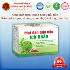MÁT GAN GIẢI ĐỘC ÍCH NHÂN (hộp 20 ống) - Giúp mát gan, thanh nhiệt giải độc; Giảm mẩn ngứa, mề đay - ĐÔNG HOA ĐƯỜNG