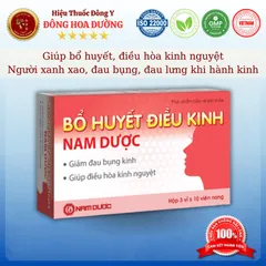 BỔ HUYẾT ĐIỀU KINH NAM DƯỢC (hộp 30 viên) - Giúp bổ huyết, điều hòa kinh nguyệt, giảm đau bụng kinh - ĐÔNG HOA ĐƯỜNG