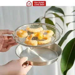 Khay Inox Kèm Vỉ Lưới Chất Liệu Inox Size 20cm - Tiện Lợi Cho Mọi Món Nướng 814177